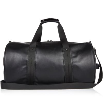 Black perforated holdall bag